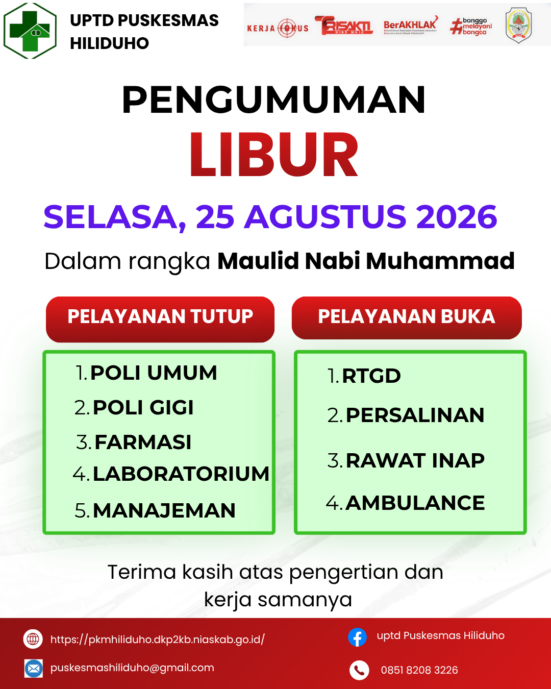 Informasi Jadwal Pelayanan